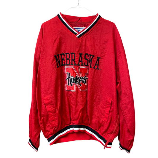 Vintage Nebraska Huskers Windbreaker L