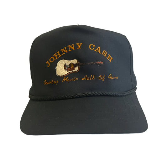 Vintage Johnny Cash Country Music HOF Strapback Hat
