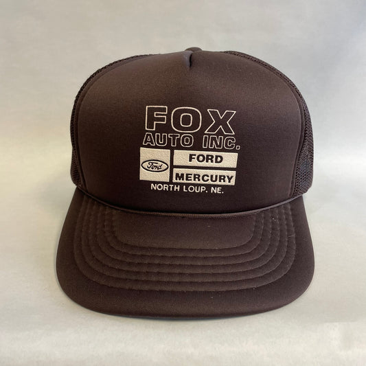 Vintage Fox Auto Inc Ford North Loup Nebraska Snapback Trucker Hat