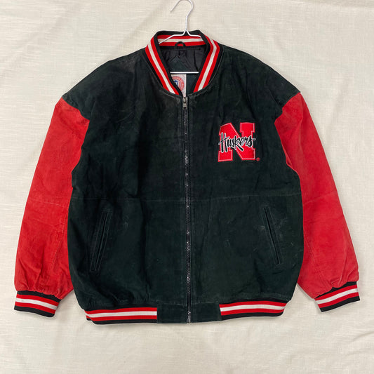 Vintage Nebraska Huskers Suede Jacket XL
