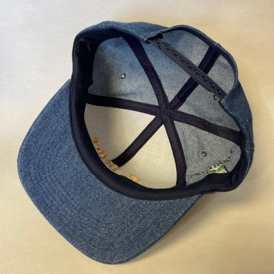 Vintage Farm Plan 'Better Than Cash' Denim Snapback Hat