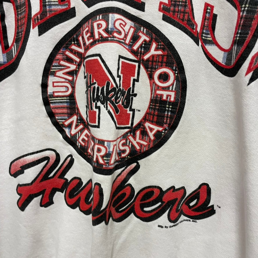 Vintage Nebraska Huskers Spellout Crewneck L