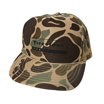 Vintage Firestone Farm Tires Camo Snapback
