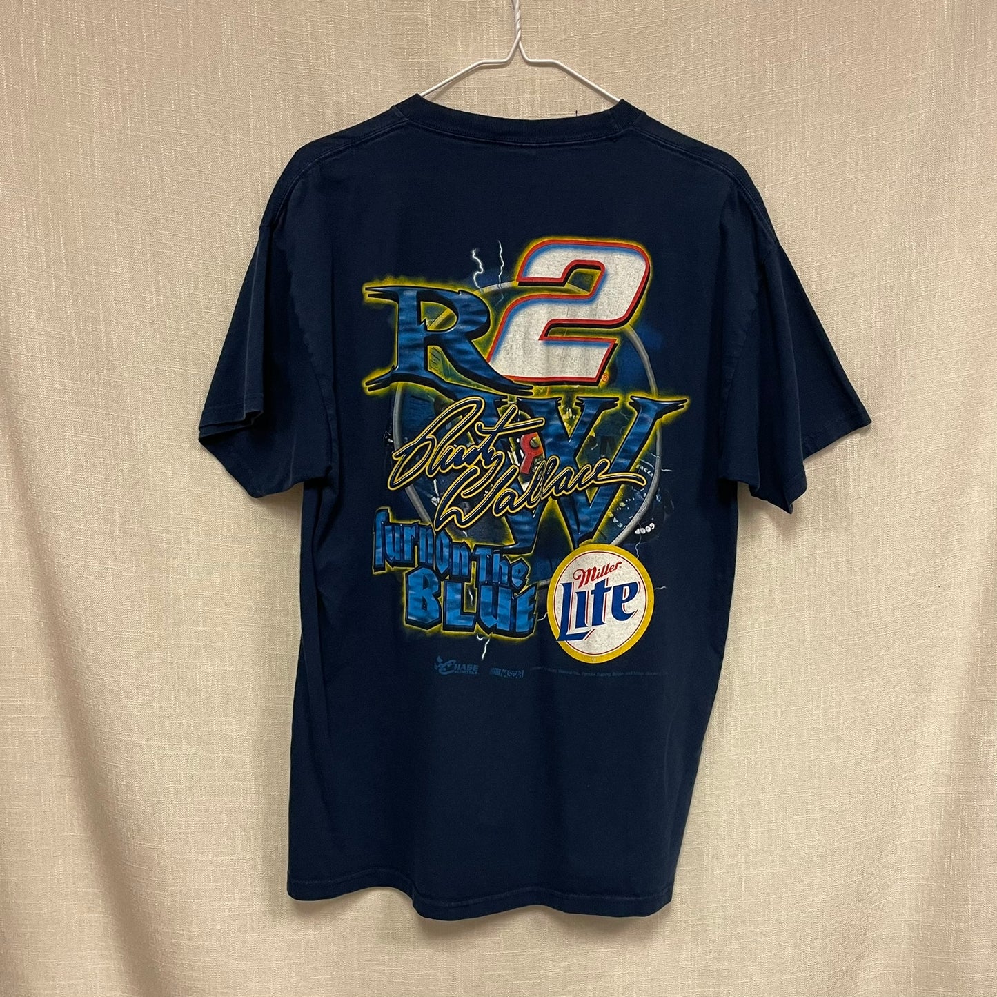 Vintage Rusty Wallace Blue Thunder NASCAR Shirt M