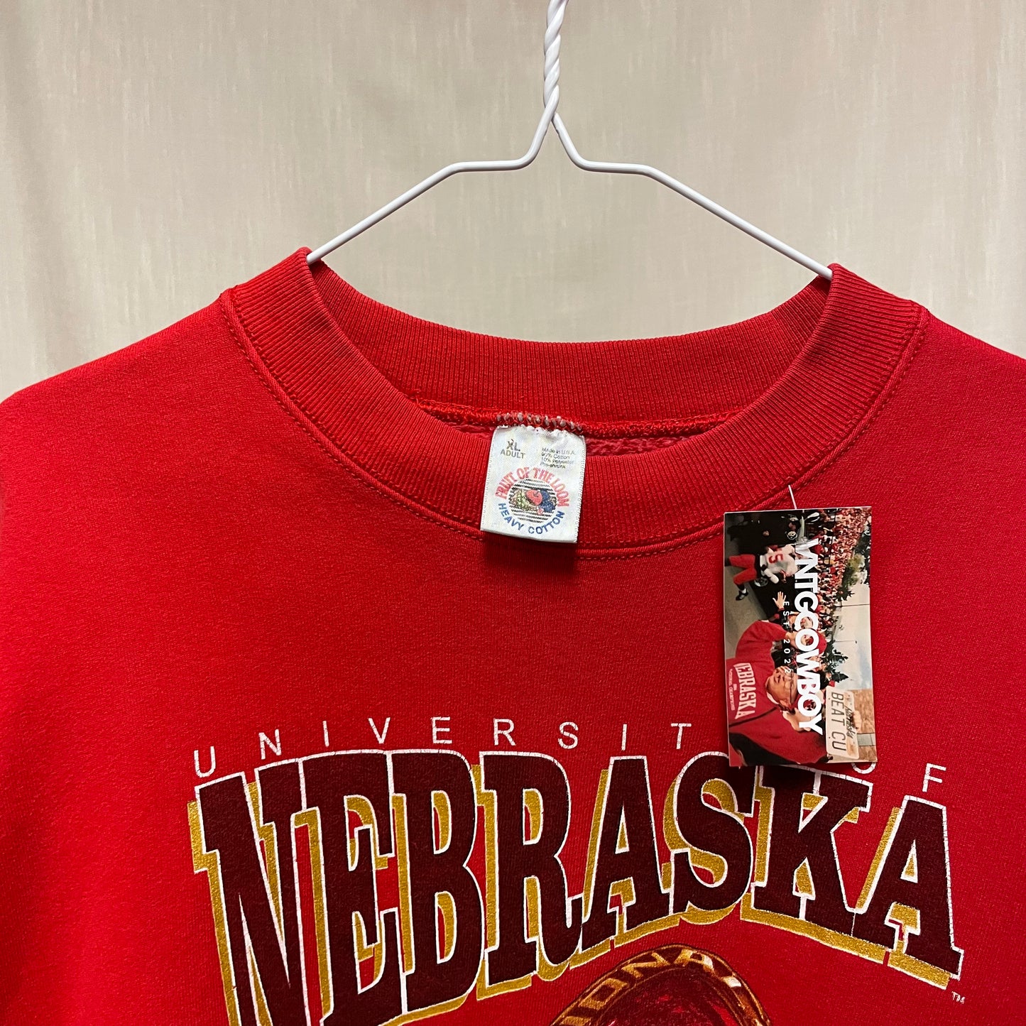 Vintage Nebraska Huskers 1994 National Champions Ring Crewneck XL