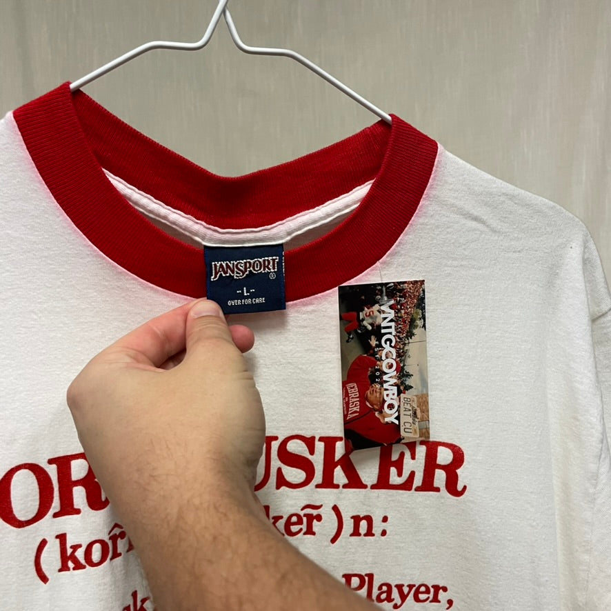 Vintage Nebraska Huskers Ringer Shirt L