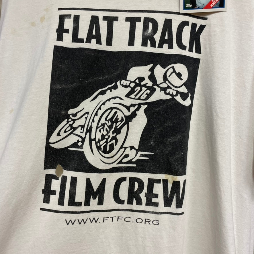 Vintage Flat Track Film Crew Shirt L