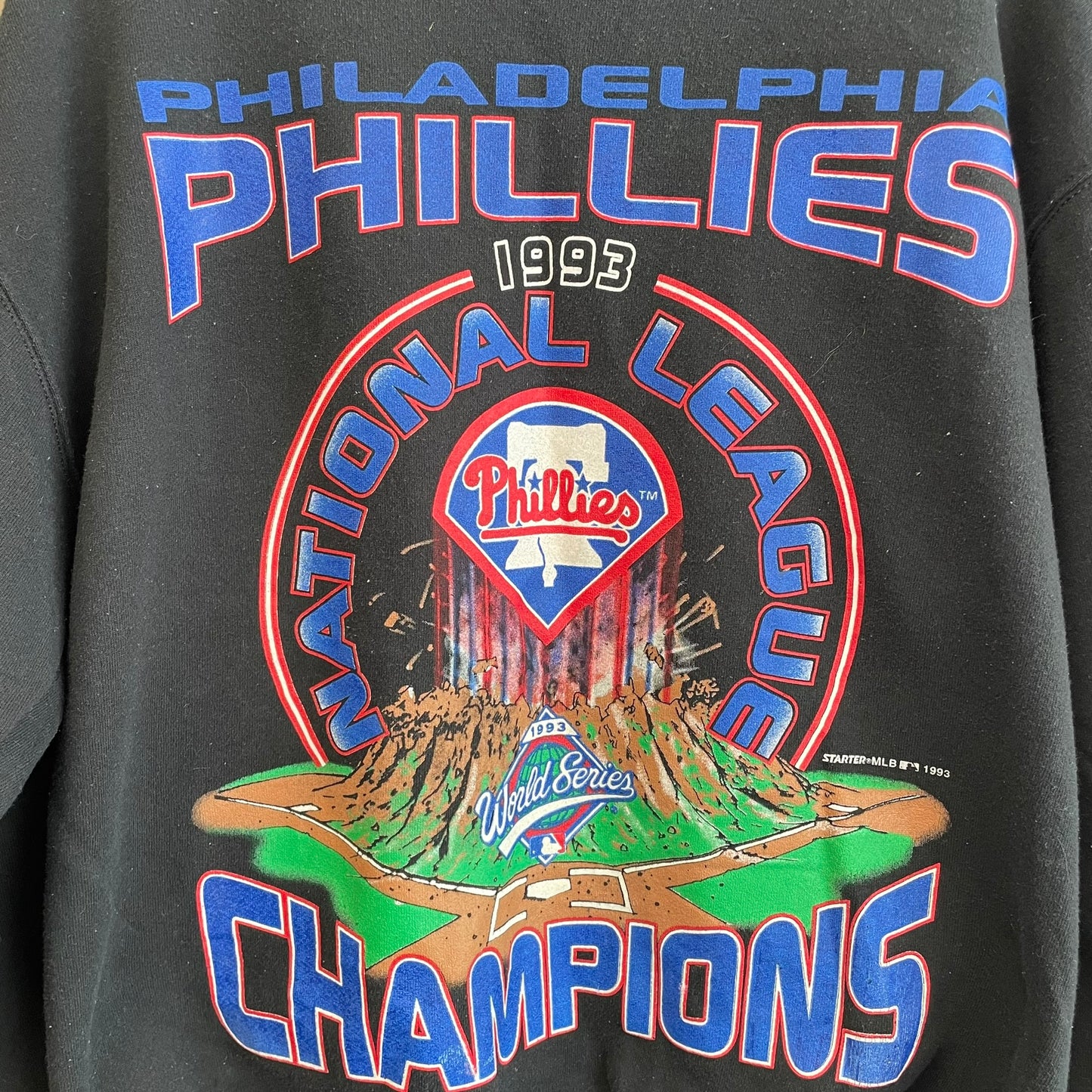 Vintage Philadelphia Phillies 1993 World Series Champions MLB Starter Crewneck L