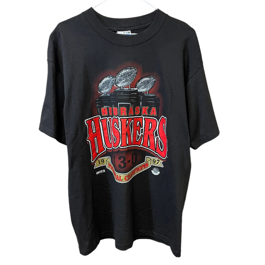 Vintage Nebraska Huskers 1997 National Champions Shirt L