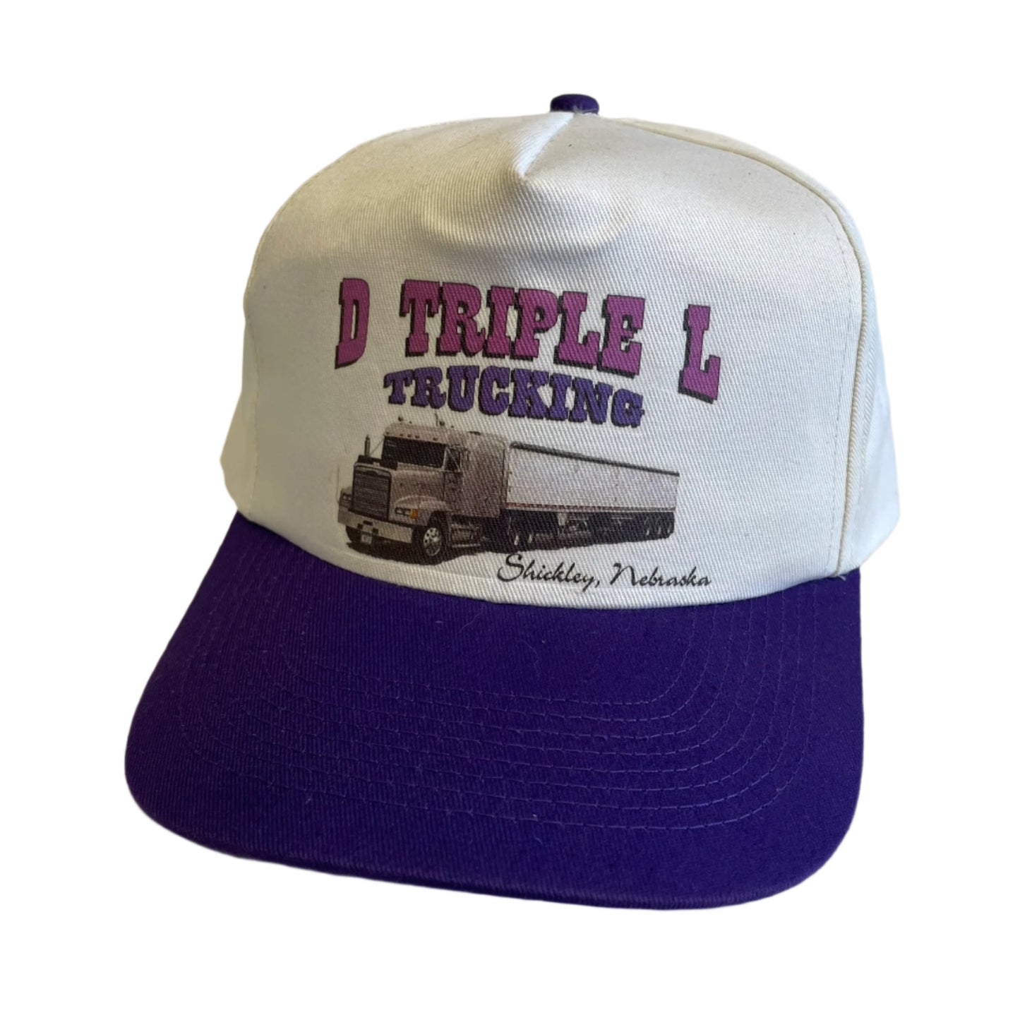 Vintage D Triple L Trucking Shickley, Nebraska Snapback Hat