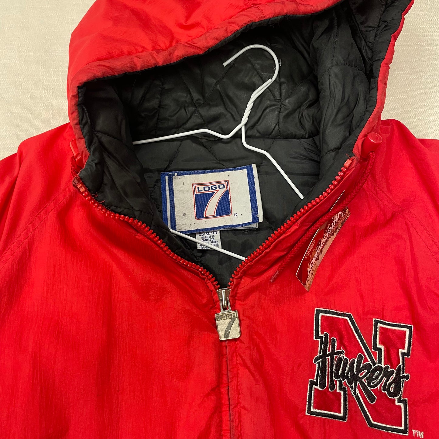Vintage Nebraska Huskers Puffer Jacket XL