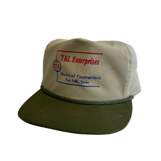 Vintage T&L Enterprises Electrical Contractors Post Falls Idaho Zipback Hat