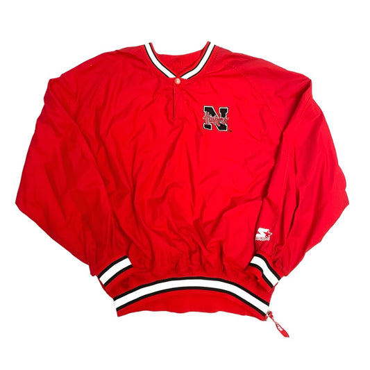 Vintage Nebraska Huskers Starter Windbreaker w/ Back Hit XL