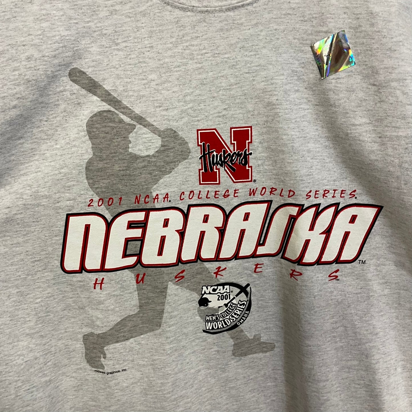 Vintage Nebraska Huskers 2001 College World Series Shirt XL