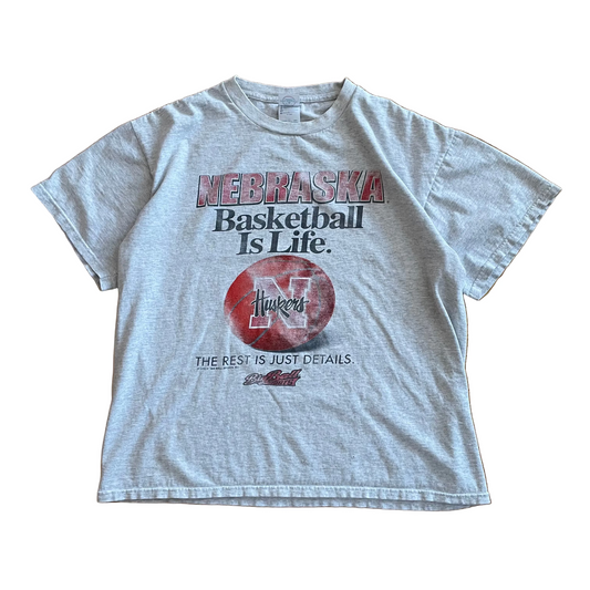 Vintage Nebraska Huskers Basketball Shirt L