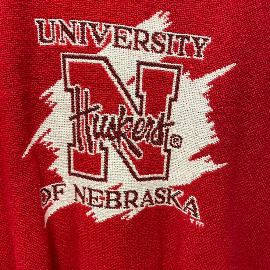 Vintage Nebraska Huskers Knitted Sweater Vest XL