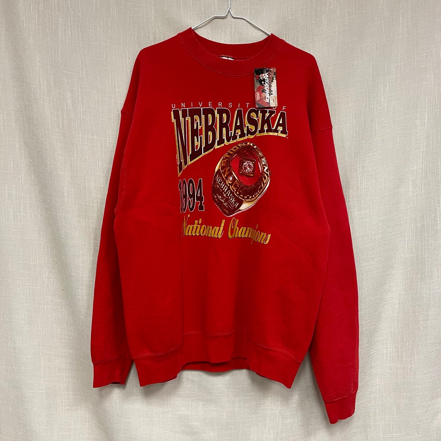 Vintage Nebraska Huskers 1994 National Champions Ring Crewneck XL