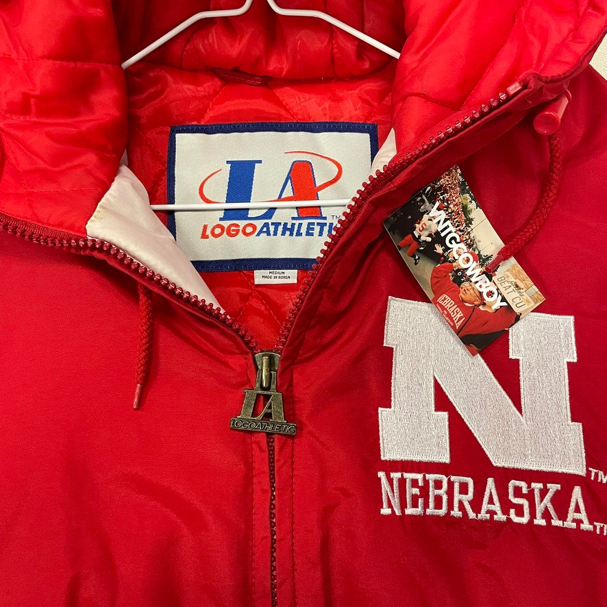Vintage Nebraska Huskers Puffer Jacket M