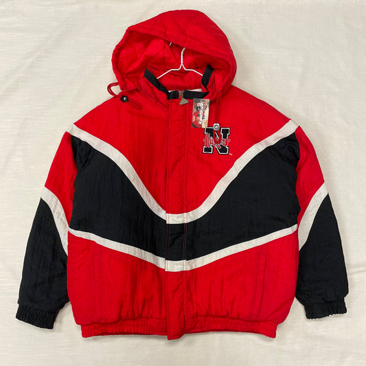 Vintage Nebraska Huskers APEX ONE Puffer Jacket XL