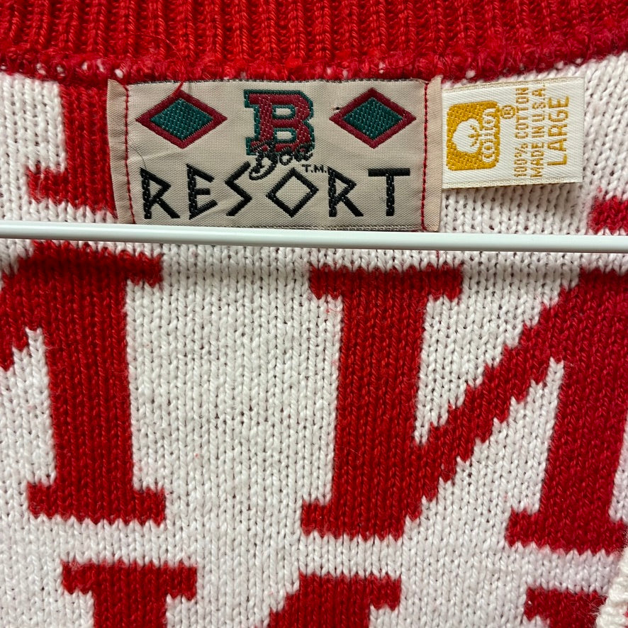 Vintage Nebraska Huskers Sweater Vest L