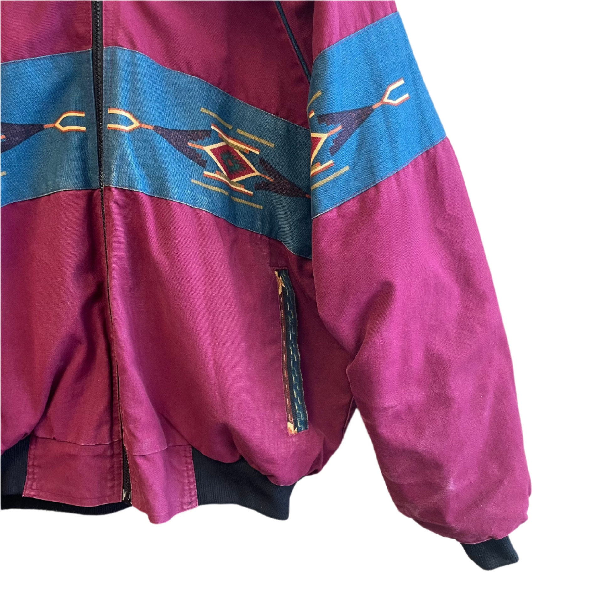 Vintage Aztec Western Jacket Bee Wild L – Vintage Cowboy Vintage Aztec Western Jacket Bee Wild L – Vintage Cowboy