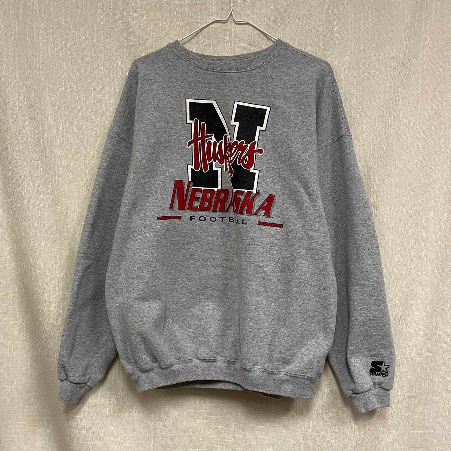 Vintage Nebraska Huskers STARTER Crewneck XL