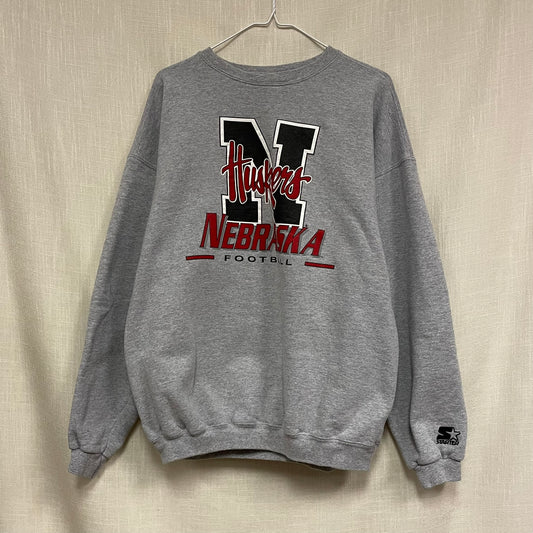 Vintage Nebraska Huskers STARTER Crewneck XL