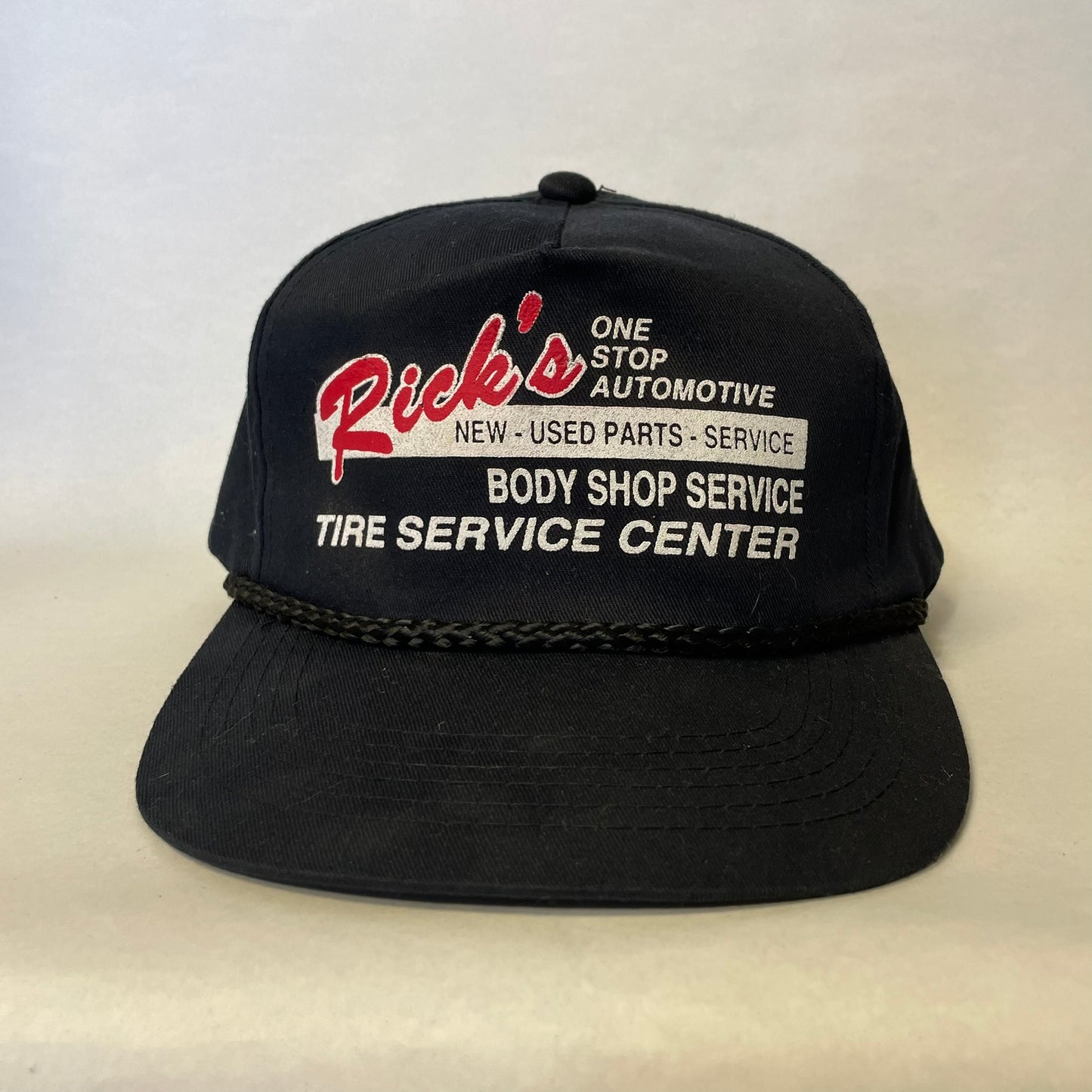 Vintage Rick's Automotive Body Shop Service Snapback Hat