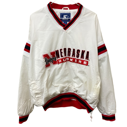 Vintage Nebraska Huskers STARTER Windbreaker L