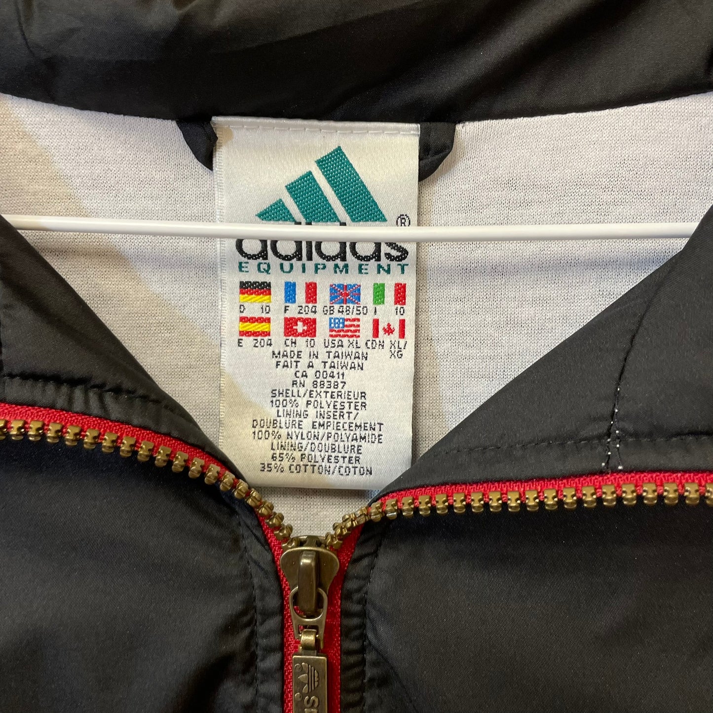 Vintage Nebraska Huskers Tom Osborne Adidas Windbreaker Jacket XL
