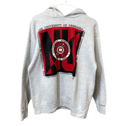 Vintage Nebraska Huskers Hoodie L