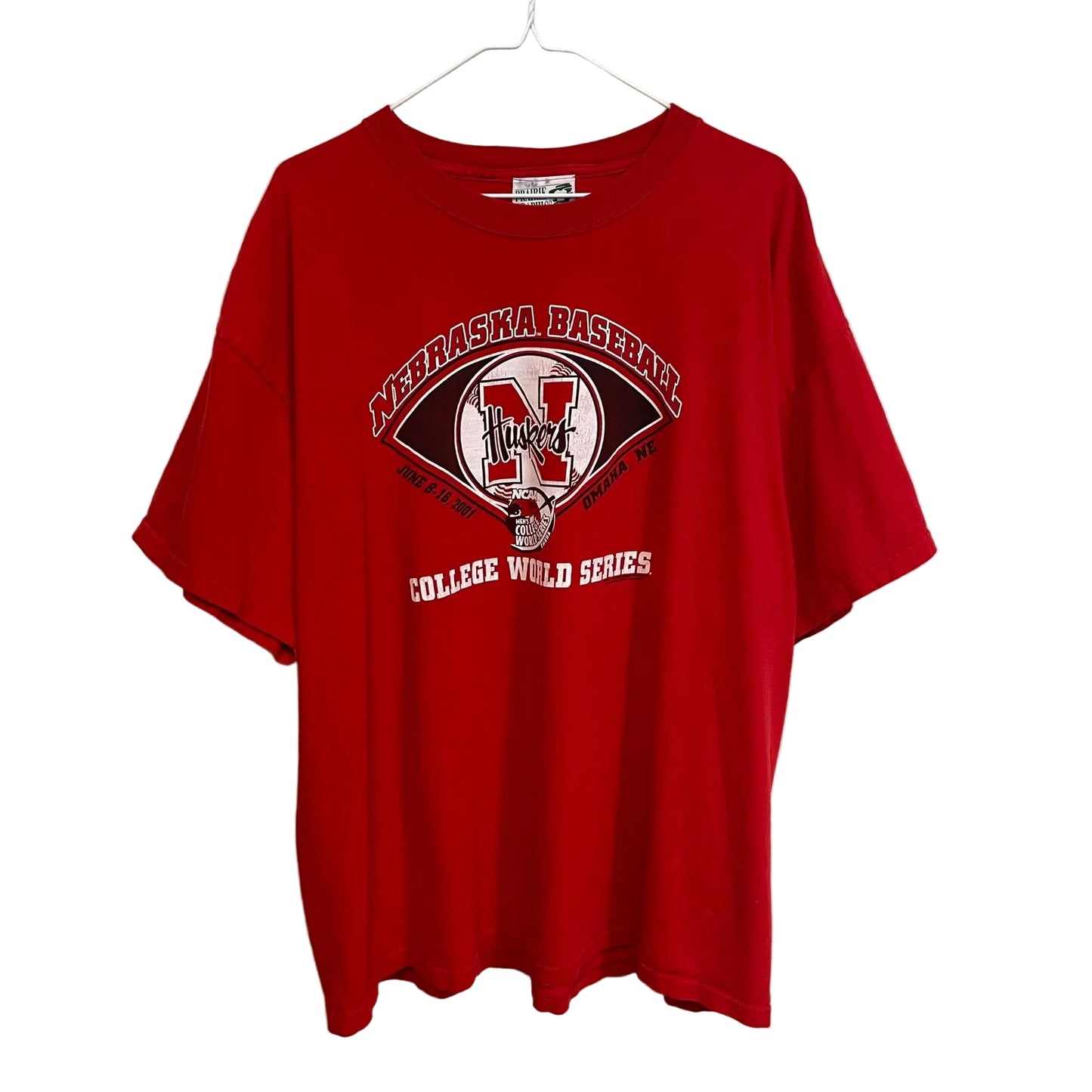 Vintage Nebraska Huskers Baseball 2001 College World Series Shirt XL