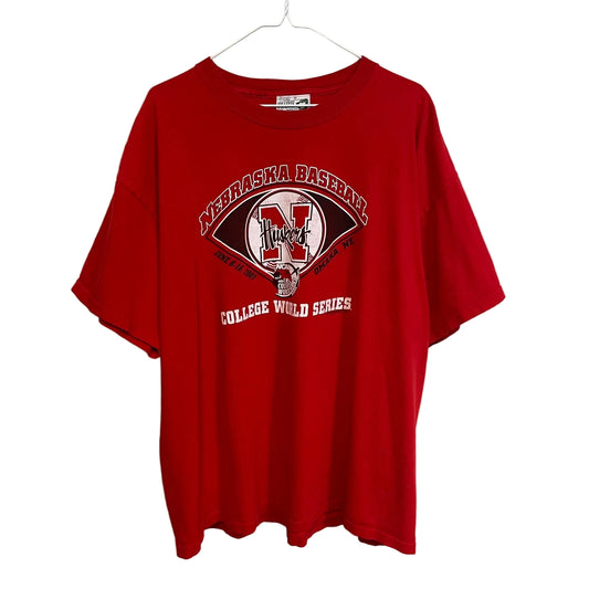 Vintage Nebraska Huskers Baseball 2001 College World Series Shirt XL