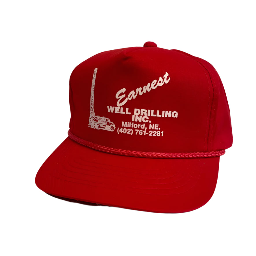 Vintage Earnest Well Drilling Milford Nebraska Snapback Hat