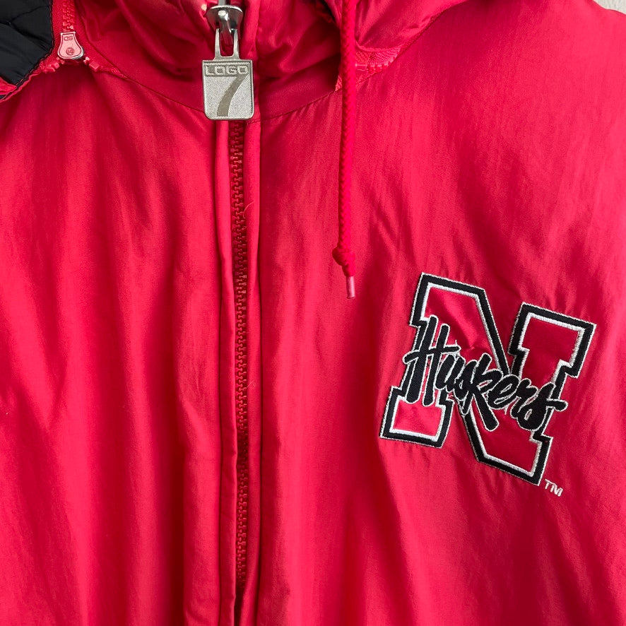 Vintage Nebraska Huskers Puffer Jacket LOGO 7 M