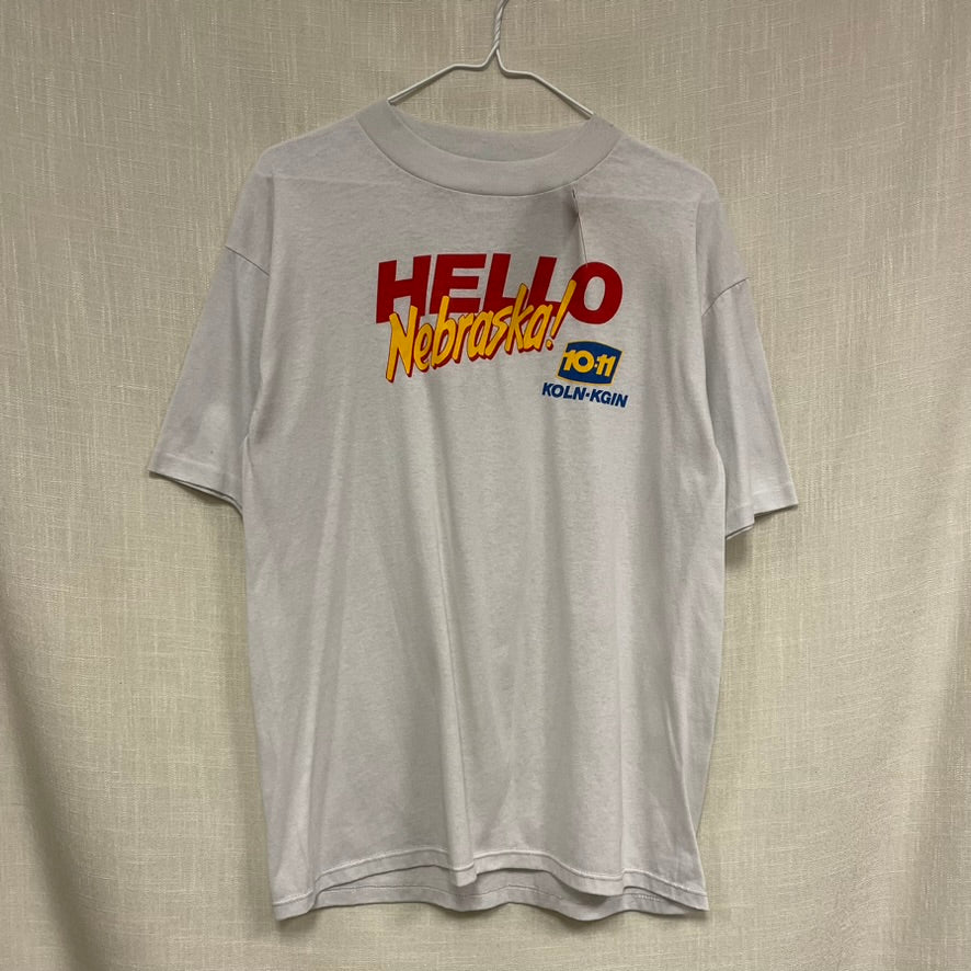 Vintage 10*11 KOLN Hello Nebraska Shirt XL
