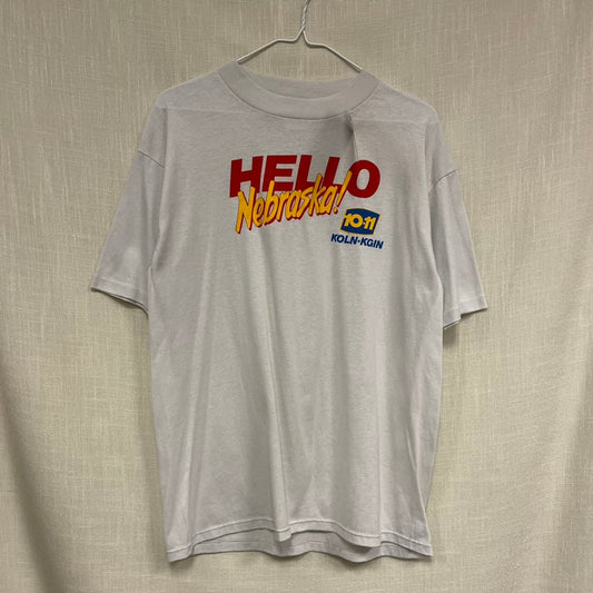 Vintage 10*11 KOLN Hello Nebraska Shirt XL
