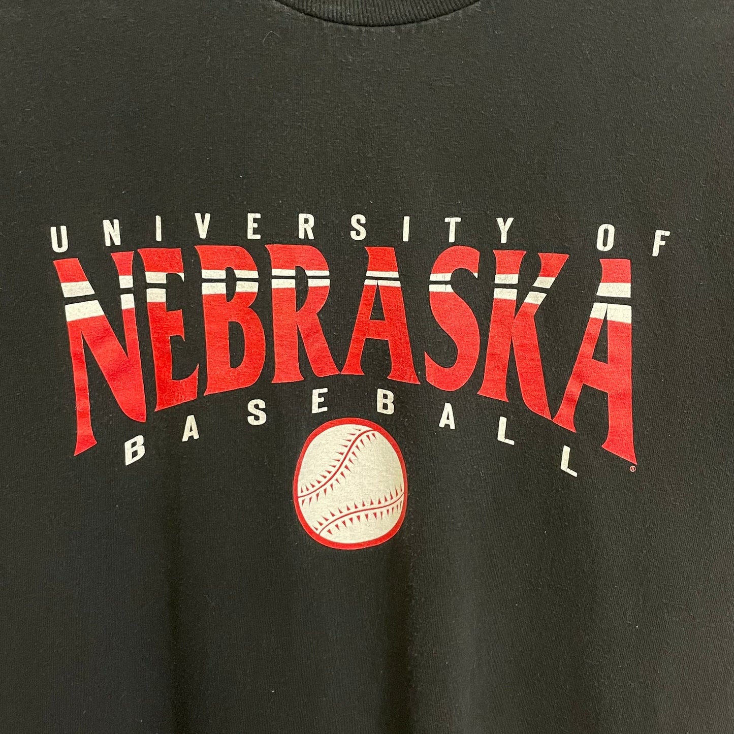 Vintage Nebraska Huskers Baseball Shirt L