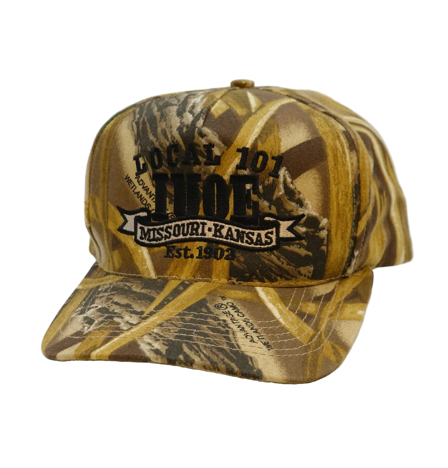 Vintage Local 101 IUOE Missouri Kansas Camo Snapback Hat