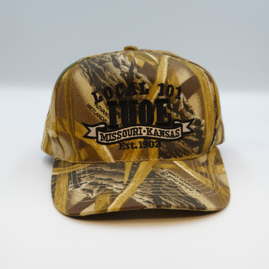 Vintage Local 101 IUOE Missouri Kansas Camo Snapback Hat