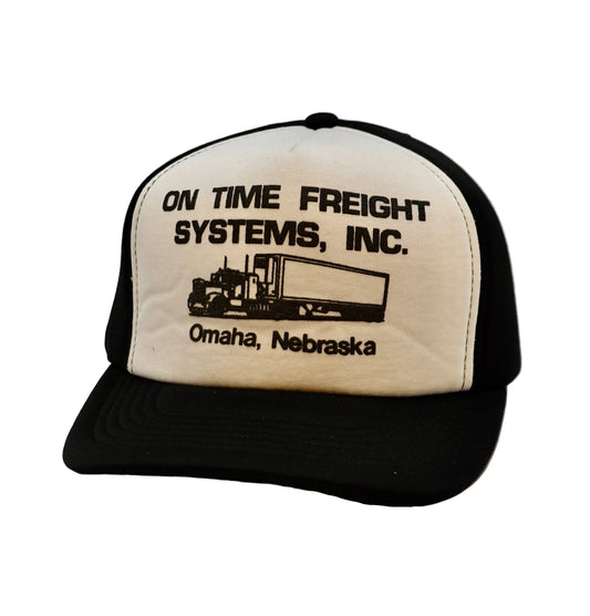 Vintage On Time Freight Systems Omaha Nebraska Snapback Hat