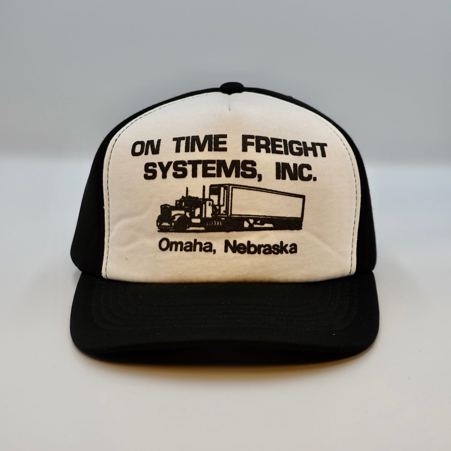 Vintage On Time Freight Systems Omaha Nebraska Snapback Hat