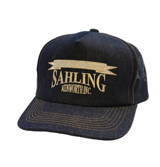 Vintage Sahling Kenworth Denim Snapback Trucker Hat
