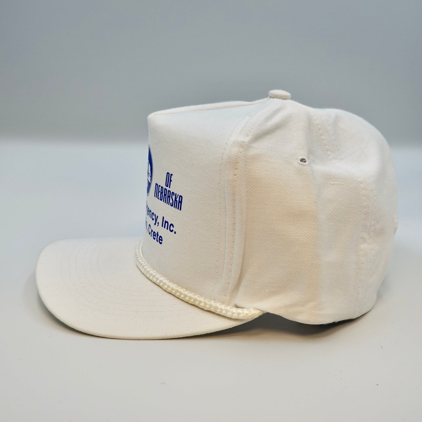 Vintage Farmers Mutual of Nebraska Davidson Agency Crete Nebraska Snapback Hat