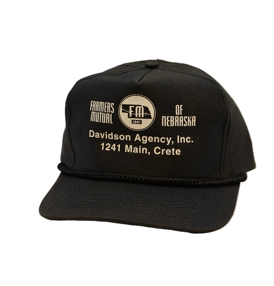 Vintage Farmers Mutual of Nebraska Davidson Agency Crete Nebraska Snapback Hat (Copy)