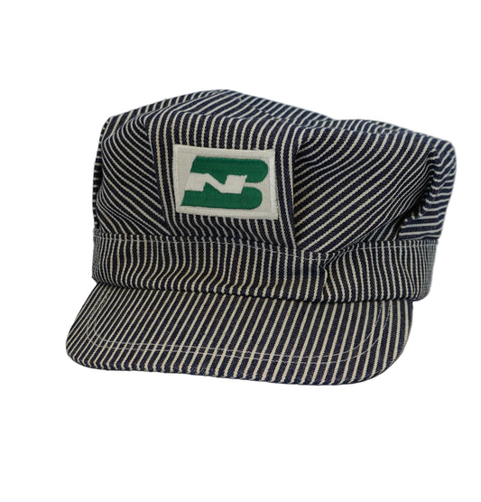 Vintage Burlington Northern Train Conductor Snapback Hat