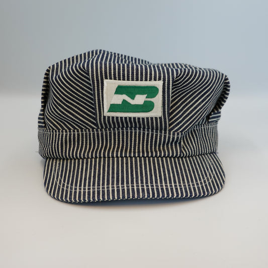Vintage Burlington Northern Train Conductor Snapback Hat