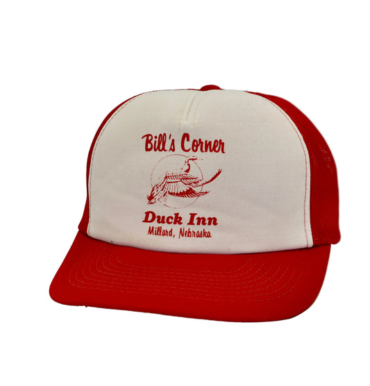 Vintage Bill's Corner Duck Inn Milford Nebraska Snapback Hat