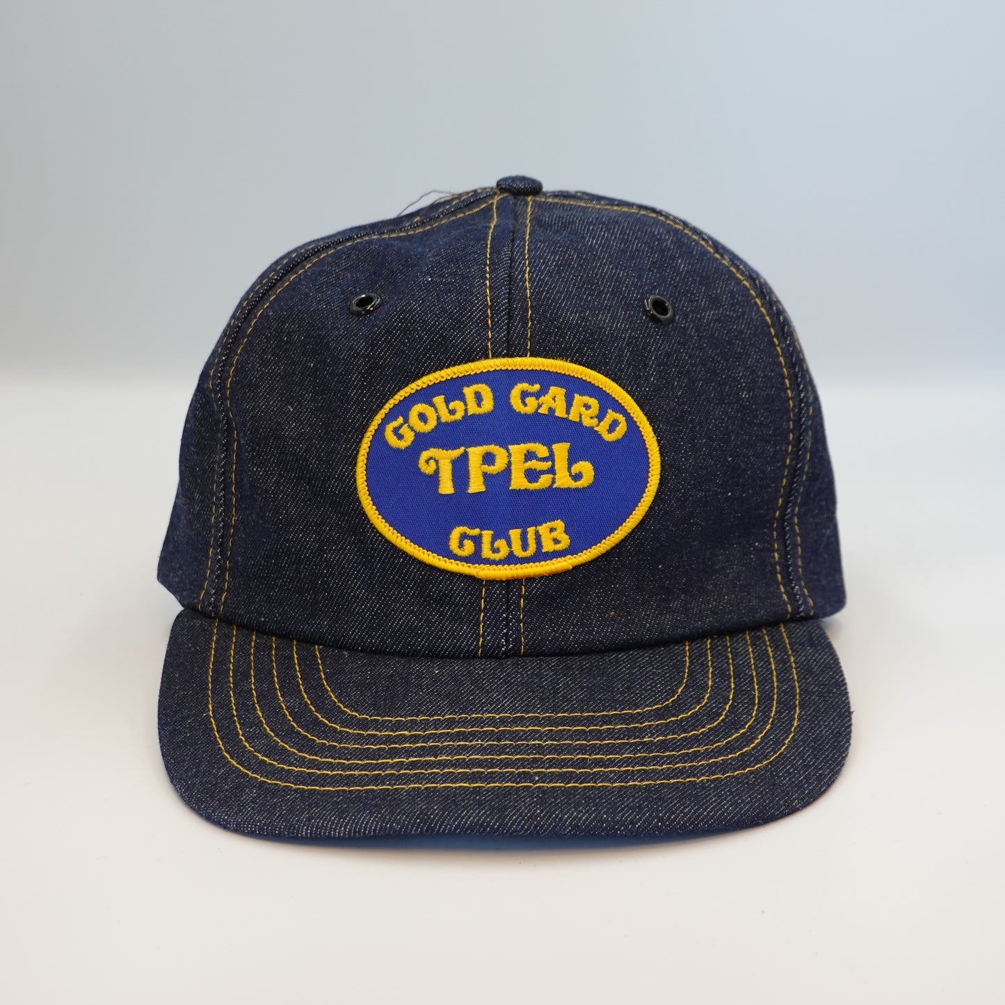 Vintage Gold Card TPEL Club Denim Snapback Hat