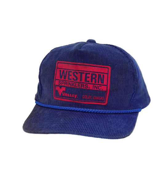 Vintage Western Sprinkler Valley Colby Kansas Corduroy Snapback Hat
